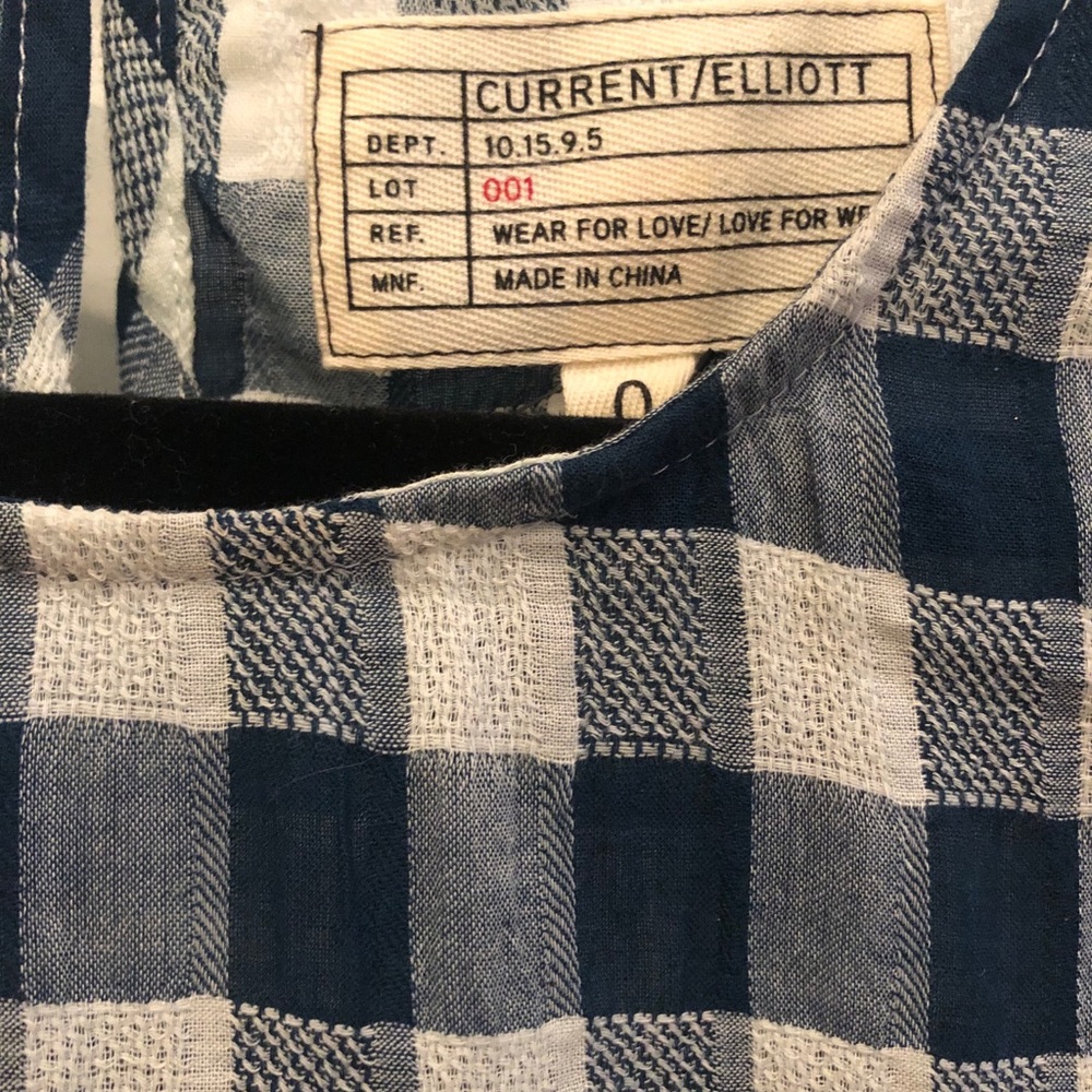 Current Elliot Gingham Ruffle Top - image 2